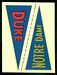 1960 Fleer College Pennant Decals football card