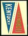1960 Fleer College Pennant Decals Florida State - Kentucky football card