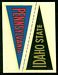 1960 Fleer College Pennant Decals Idaho State - Pennsylvania football card