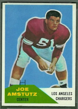 Joe Amstutz 1960 Fleer football card