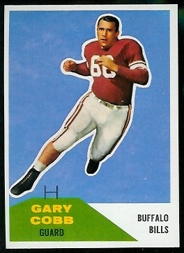 Gary Cobb 1960 Fleer football card
