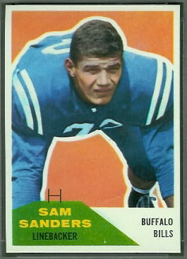 Sam Sanders 1960 Fleer football card
