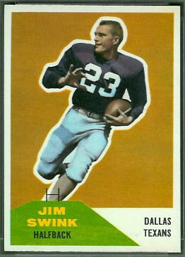 Jim Swink 1960 Fleer football card