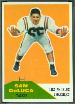 Sam DeLuca 1960 Fleer football card