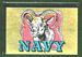 1960 Topps Metallic Stickers Navy Midshipmen football card