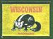 1960 Topps Metallic Stickers Wisconsin Badgers football card