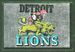 1960 Topps Metallic Stickers Detroit Lions football card