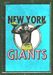 1960 Topps Metallic Stickers New York Giants football card