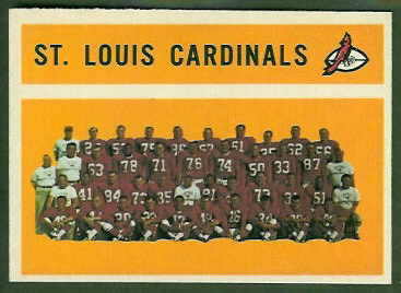 Cardinals Team 1960 Topps football card