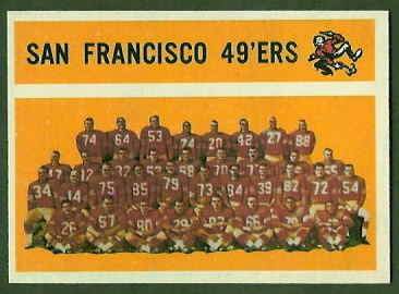 49ers Team 1960 Topps football card