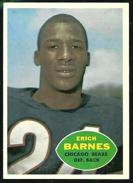 Erich Barnes 1960 Topps rookie football card