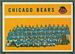 1960 Topps Bears Team football card