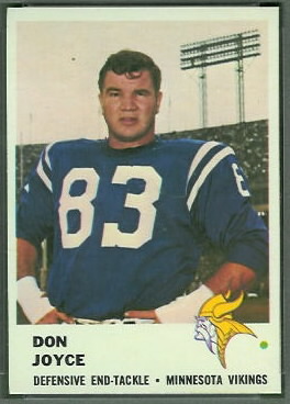 Don Joyce 1961 Fleer rookie football card