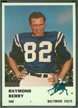 Raymond Berry 1961 Fleer football card