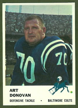 Art Donovan 1961 Fleer football card