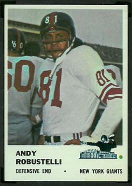 1961 Fleer Andy Robustelli football card