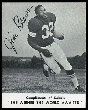 Jim Brown 1961 Kahn's Wieners football card