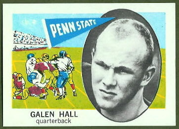 Galen Hall 1961 Nu-Card football card