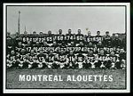 1961 Topps CFL Montreal Alouettes Team