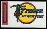 1961 Topps Flocked Stickers Titans of New York - D