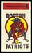1961 Topps Flocked Stickers Boston Patriots
