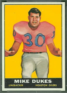 1961 Topps Mike Dukes football card