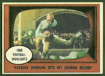 Hornung Sets NFL Scoring Record 1961 Topps football card