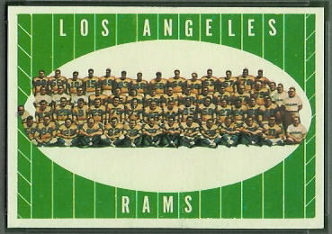 Rams Team 1961 Topps football card