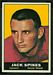 1961 Topps Jack Spikes football card