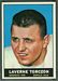 1961 Topps football card #157: Laverne Torczon