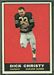 1961 Topps football card #184: Dick Christy