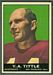 1961 Topps Y.A. Tittle football card