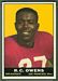 1961 Topps R.C. Owens football card