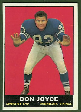 Don Joyce 1961 Topps rookie football card