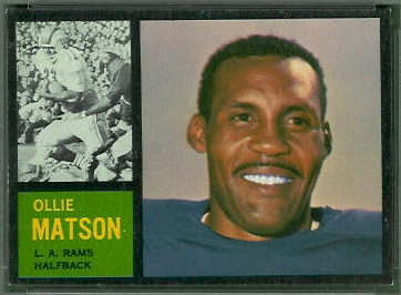 1962 Topps Ollie Matson football card