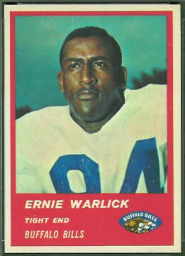 Ernie Warlick 1963 Fleer rookie football card