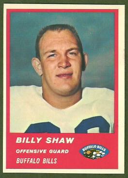 Billy Shaw 1963 Fleer football card