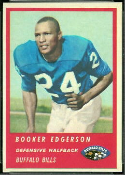 Booker Edgerson 1963 Fleer rookie football card