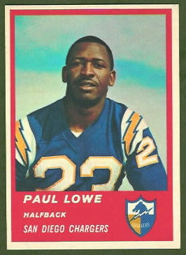 Paul Lowe 1963 Fleer football card
