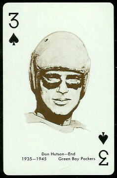 Don Hutson 1963 Stancraft playing card