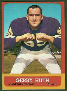 Gerry Huth 1963 Topps football card