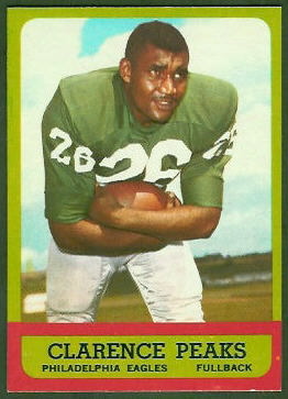 Clarence Peaks 1963 Topps football card