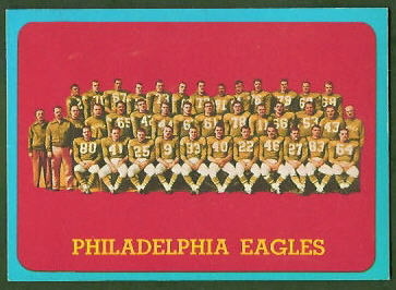 Eagles Team 1963 Topps football card