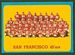 1963 Topps football card #145: 49ers Team