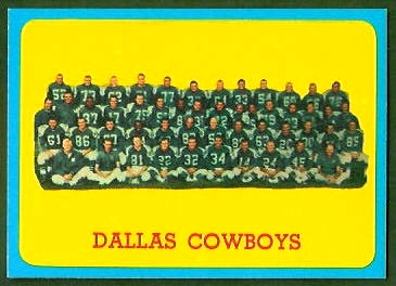 1963 Topps Dallas Cowboys team football card