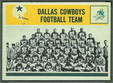 Cowboys Team 1964 Philadelphia football card