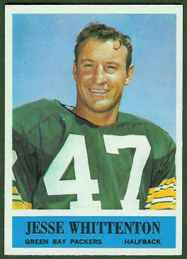 Jesse Whittenton 1964 Philadelphia rookie football card