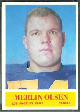 1964 Philadelphia football card #91: Merlin Olsen