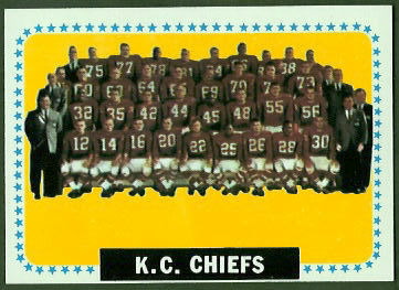 Chiefs Team 1964 Topps football card