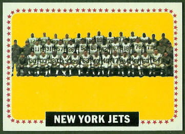 Jets Team 1964 Topps football card